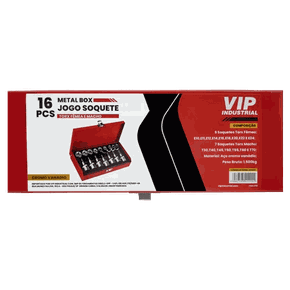 JOGO DE SOQUETES TORX MACHO FEMEA 16PCS